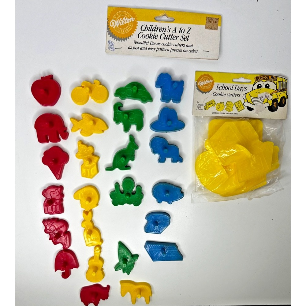 Wilton ABCs School Cookie Cutters Plastic lot set 31 pc